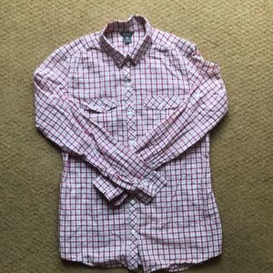 Eddie Bauer plaid button up shirt